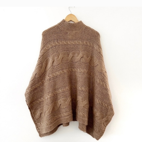 ANTHROPOLOGIE | Rosamund Cable Knit Poncho Sweater - Picture 8 of 9
